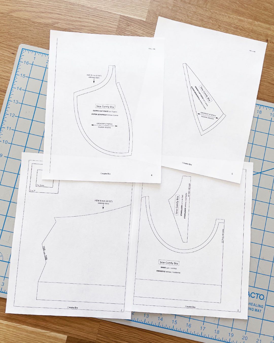 Bralette Pattern, PDF Sewing Pattern sizes 8-16
