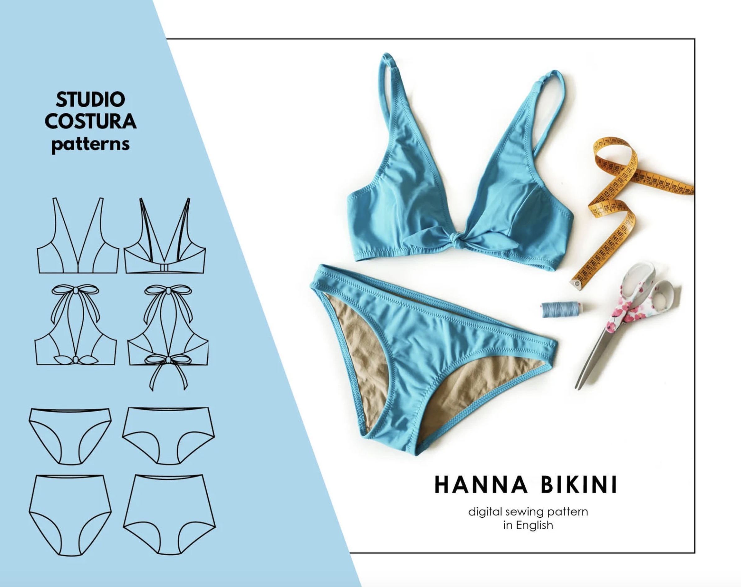 Underwire Bikini and bra pattern top Rudi